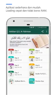 hafalan surat Ar Rahman - Memorize surah android App screenshot 4